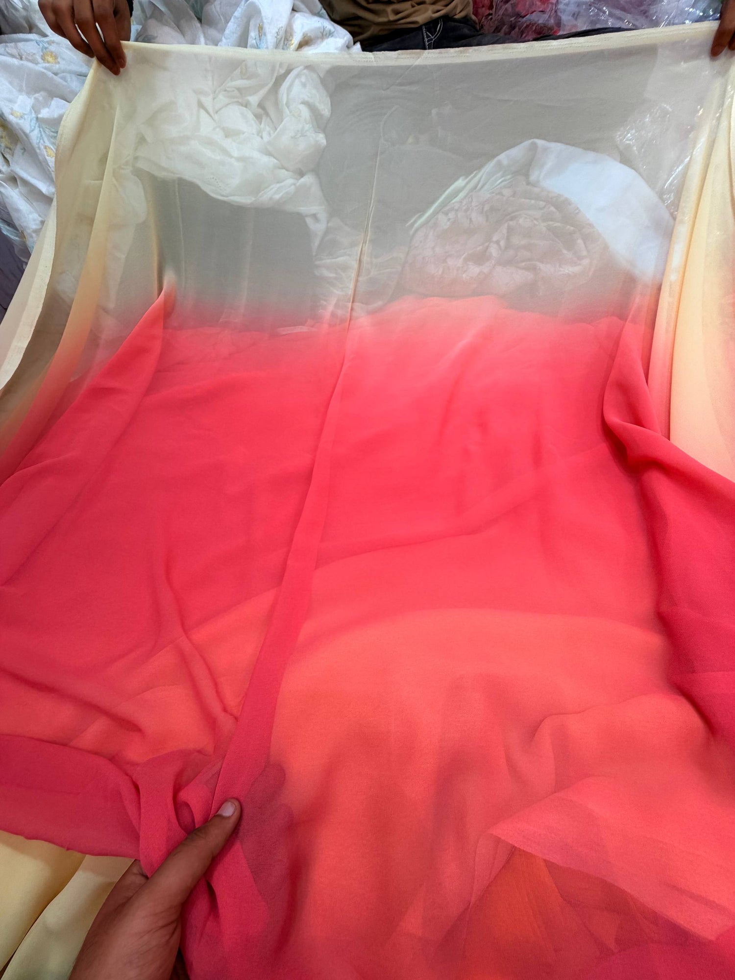 Most Premium 100% Pure Viscose Georgette Double Shade FABRIC