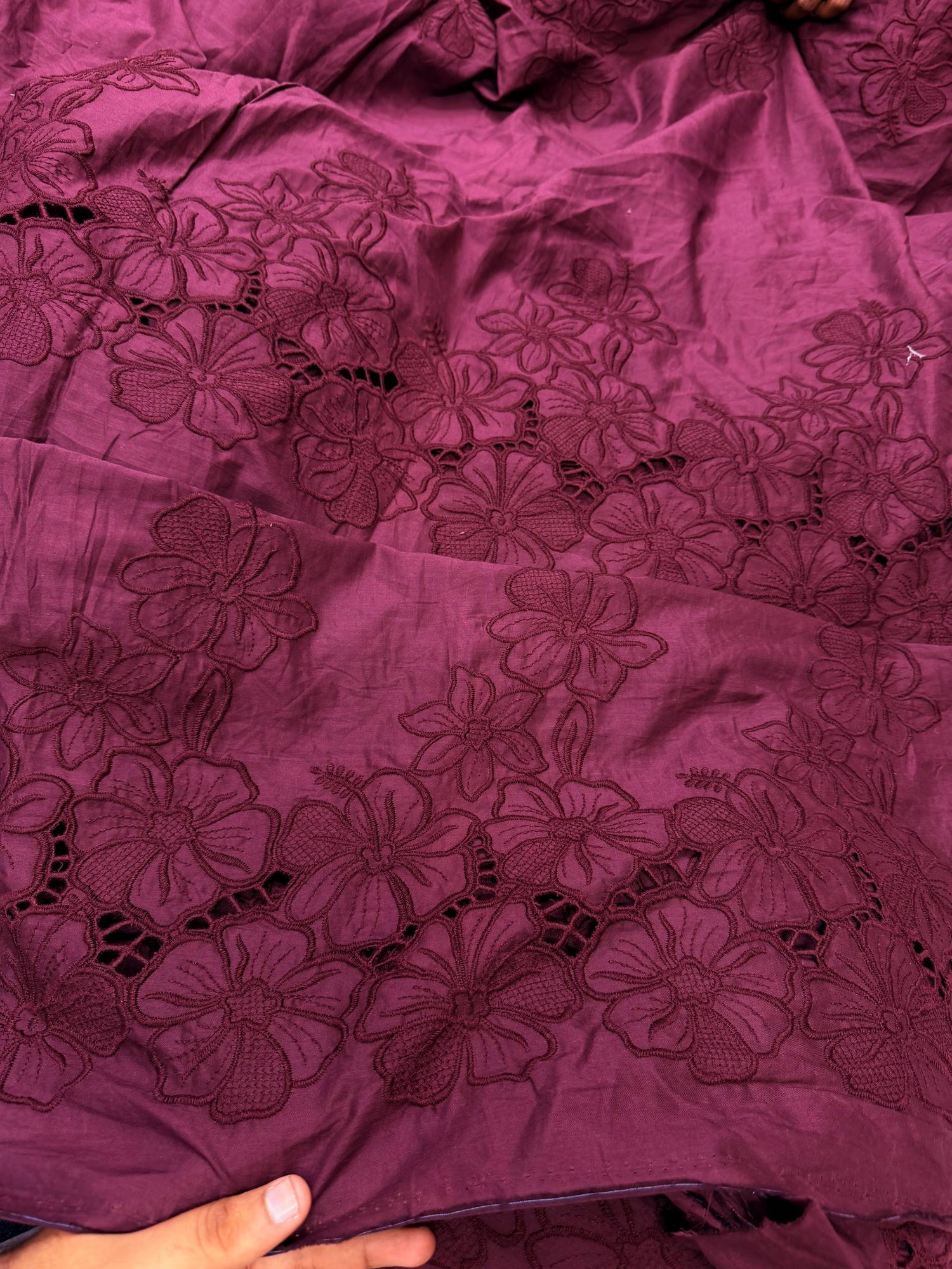 Most Premium Pure Cotton Hakuba Chikankari Fabric (Big WIDTH!!)
