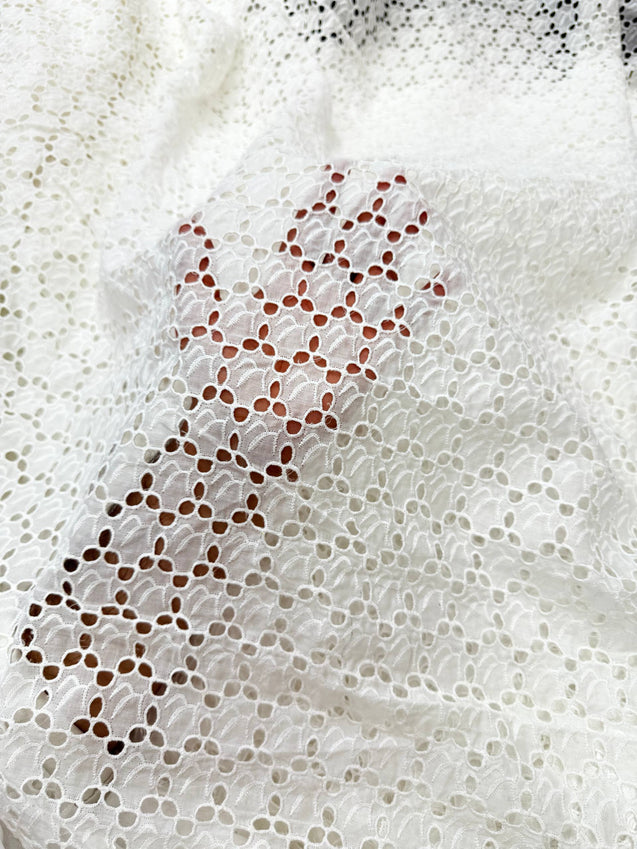 Most Premium Pure Cotton Hakuba Chikankari Fabric (Big WIDTH!!)