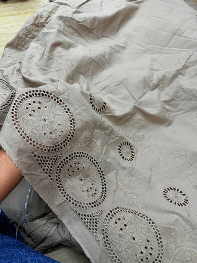 Most Premium Pure Cotton Hakuba Chikankari Fabric