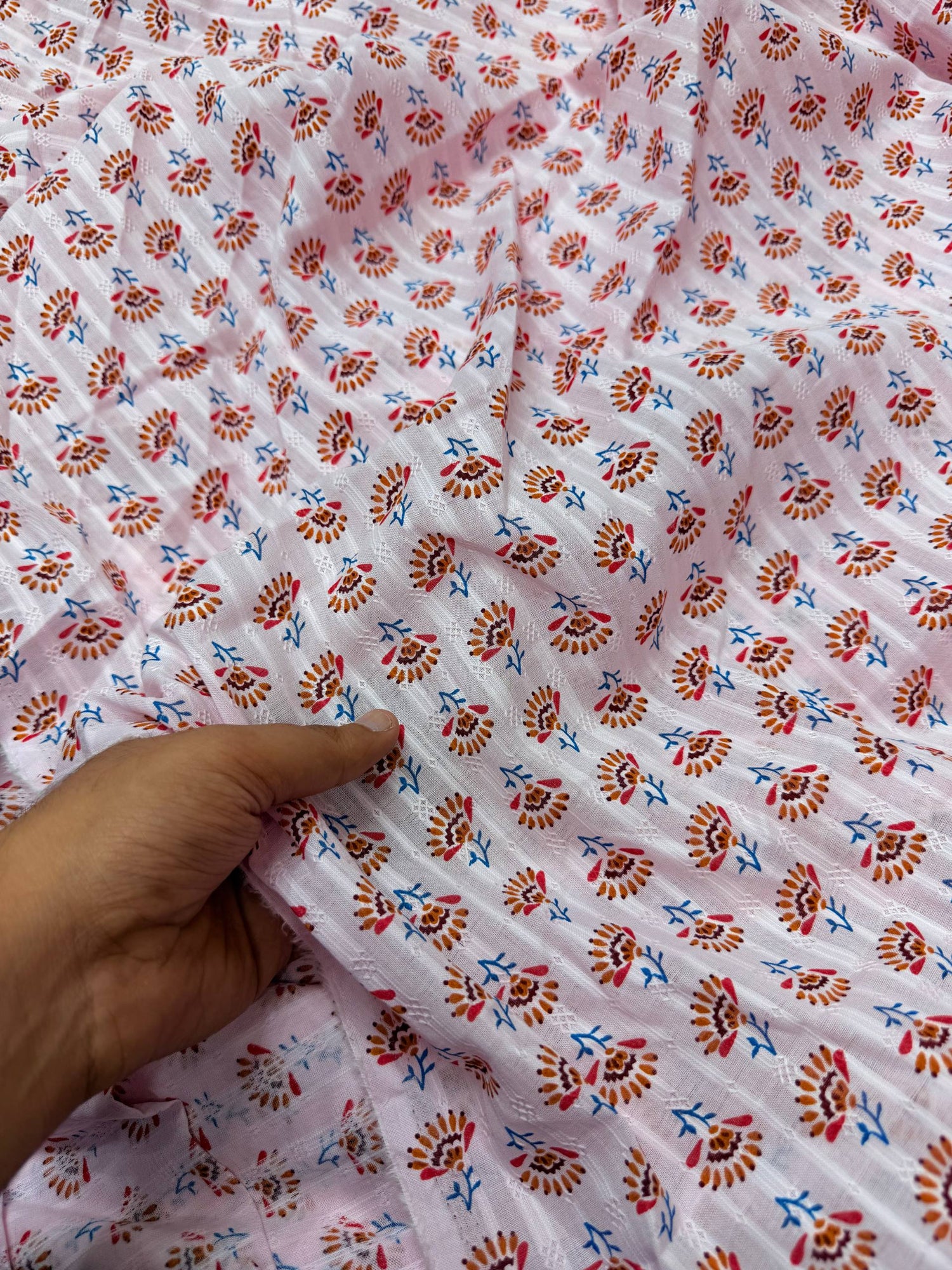 Most Premium Pure Mul Cotton Dobby  FABRIC PRINTED (Big WIDTH!!)