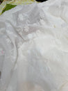 Premium Fine 3D Flower With Chikankari On Pure Cotton FABRIC (Big WIDTH!!) (Dyeable Also)