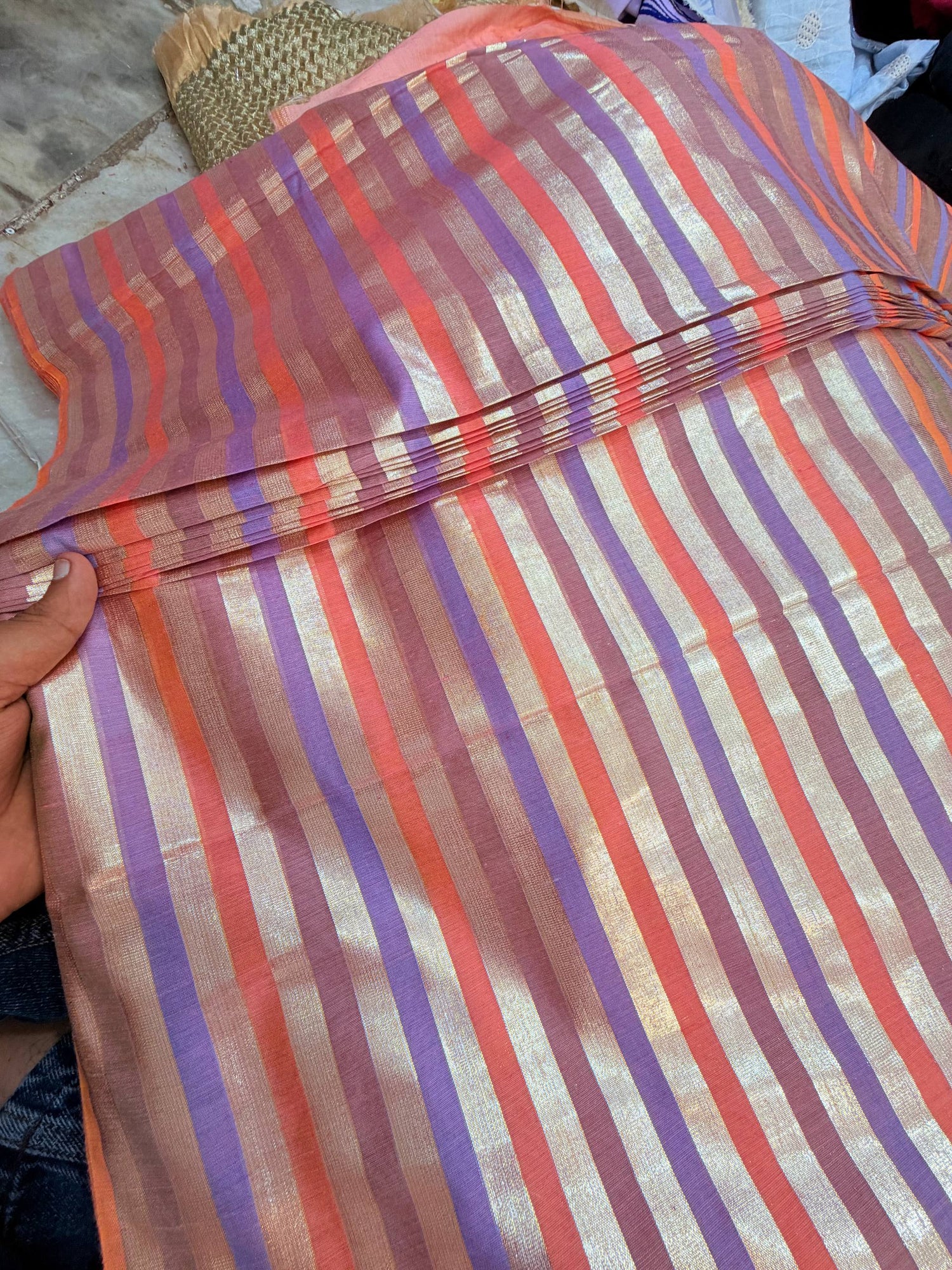 Most Premium Trendy Banarasi Stripes FABRIC