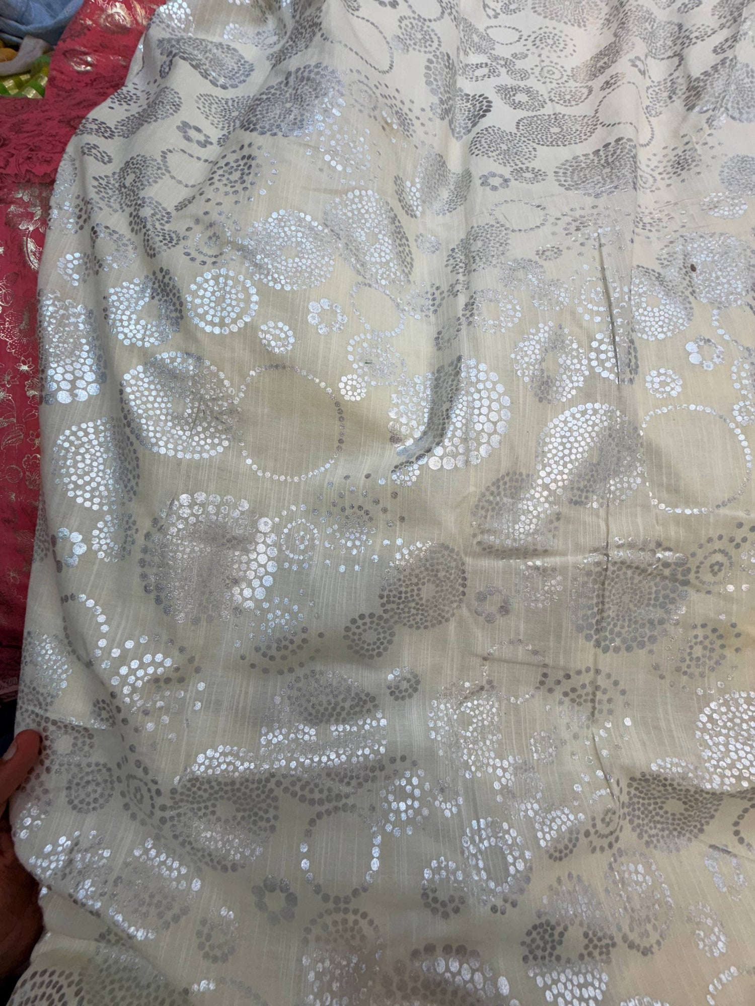 Most Premium Banarasi Silk With Fine Print FABRIC