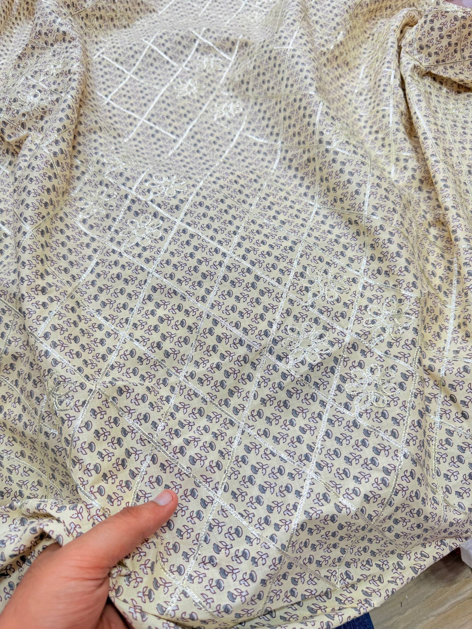 Most Premium Pure Cotton Gota Patti Fabric (Big WIDTH!!)