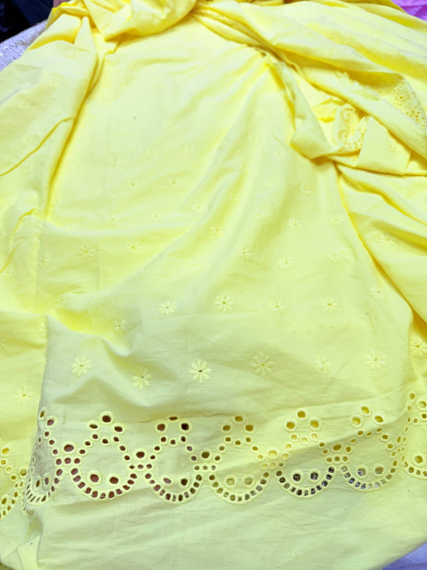 Most Premium Pure Cotton Hakuba Chikankari Fabric (Big WIDTH!!)