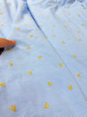 Most Premium Pure Fine Thread Embroidery On Stripes Cotton FABRIC (Big WIDTH!!)
