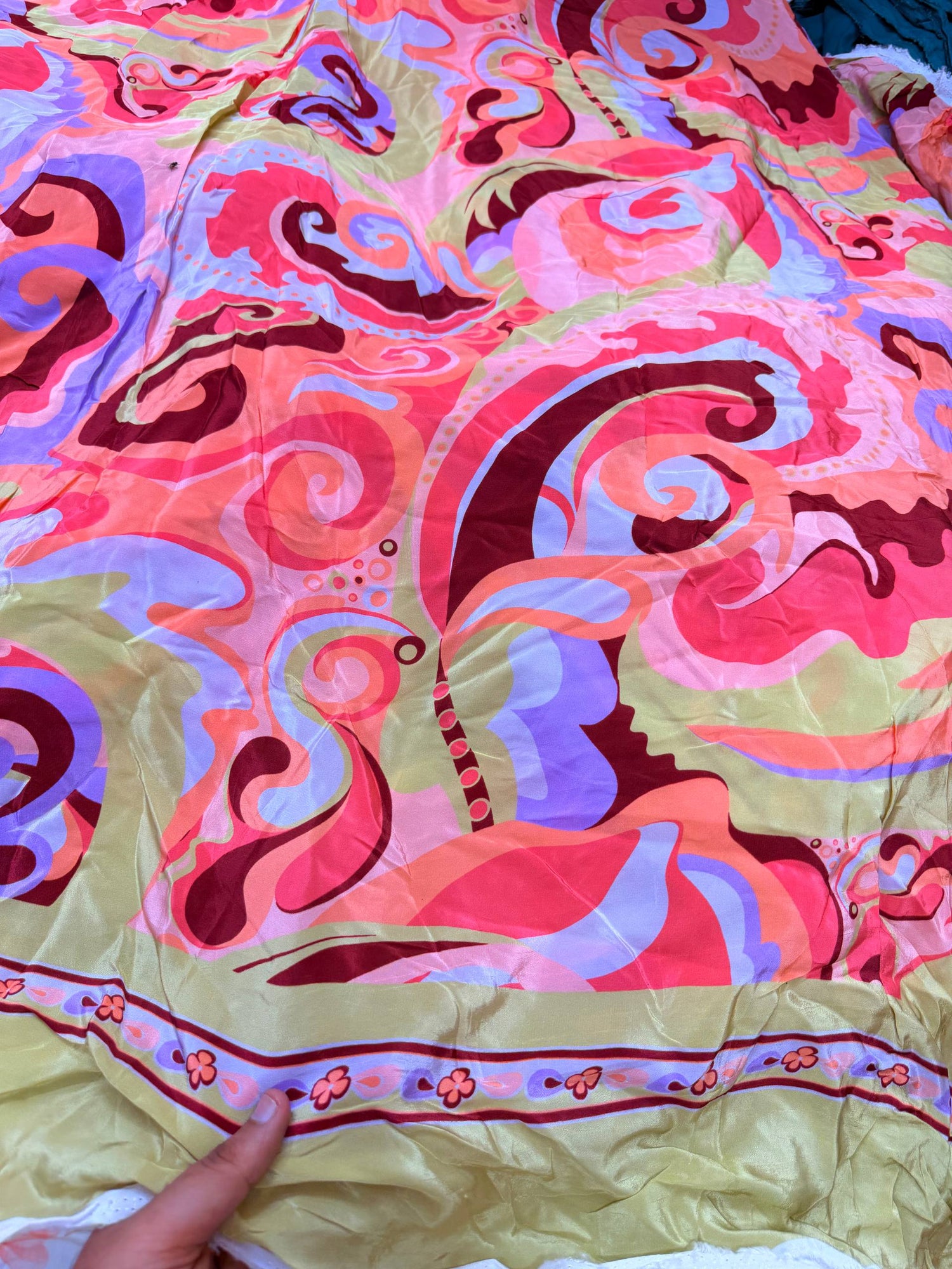 Most Premium BRANDED Pure Natural CREPE PRINTED FABRIC (Big WIDTH!!)