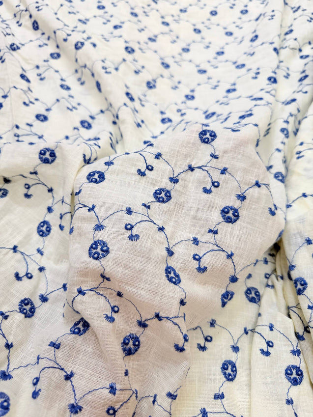 Most Premium Pure Cotton Chikankari Fabric (Big WIDTH!!)
