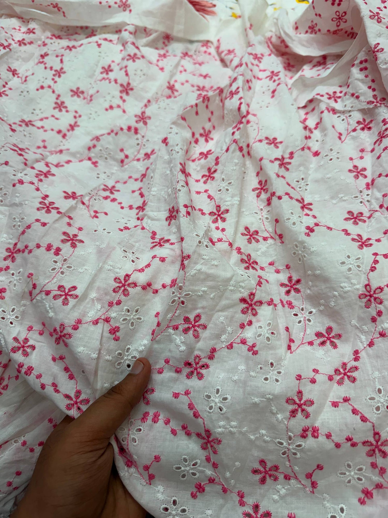 Most Premium Pure Cotton Hakuba Chikankari Fabric (Big WIDTH!!)