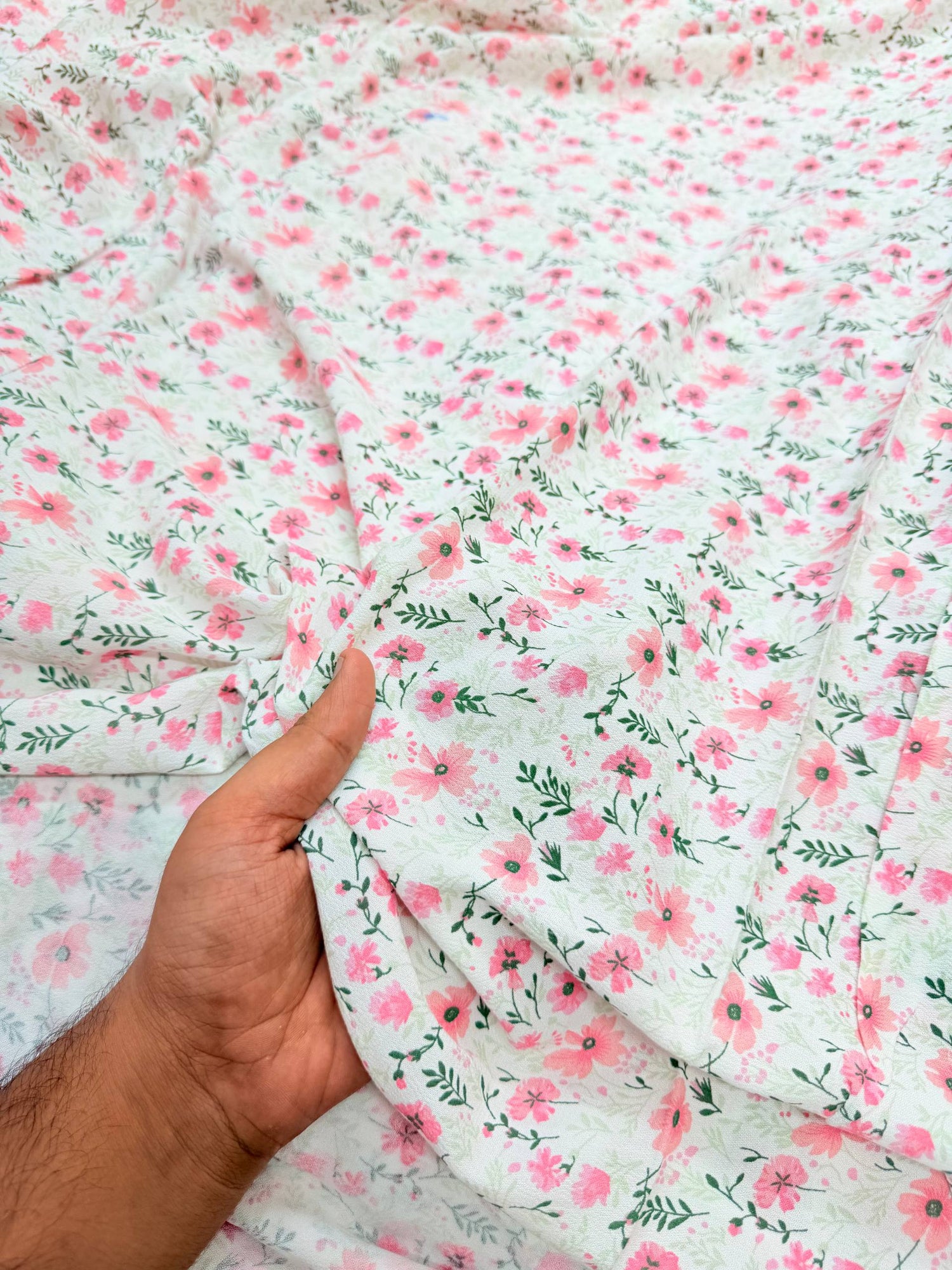 Most Premium BRANDED Pure Natural CREPE PRINTED FABRIC (Big WIDTH!!)