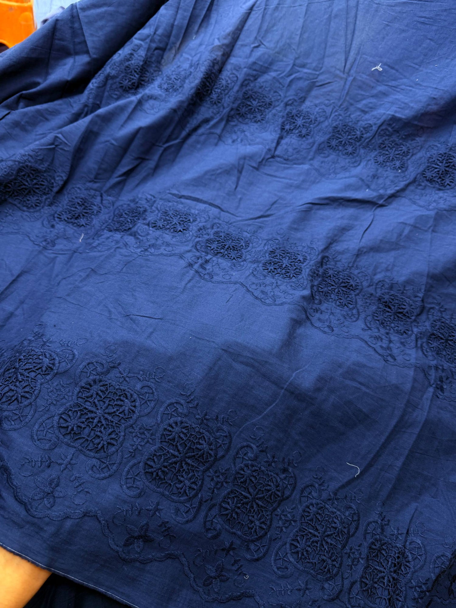 Most Premium Pure Cotton Hakuba Chikankari Fabric (Big WIDTH!!)