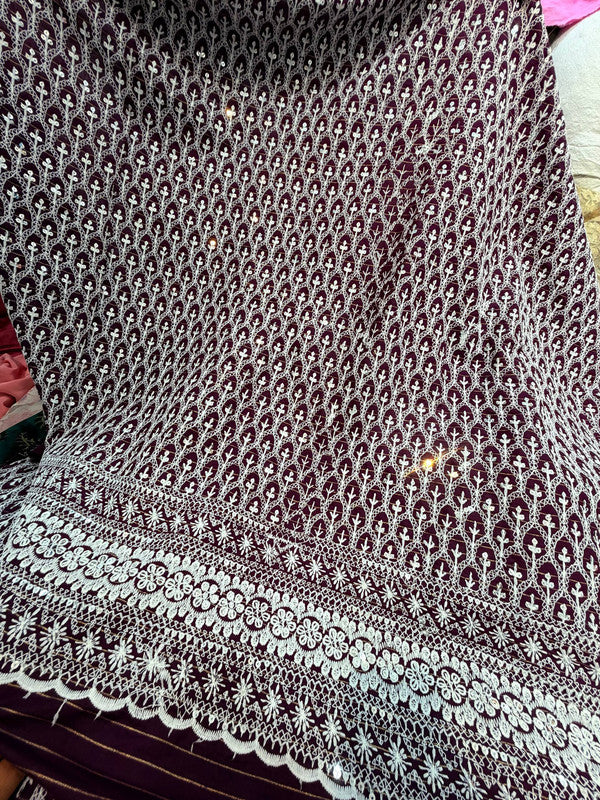 Most Premium Lucknowi Chikankari Work On Cotton FABRIC