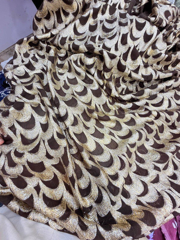Most Premium Fine Zari Weaving On Pure Georgette FABRIC (Big WIDTH!!)