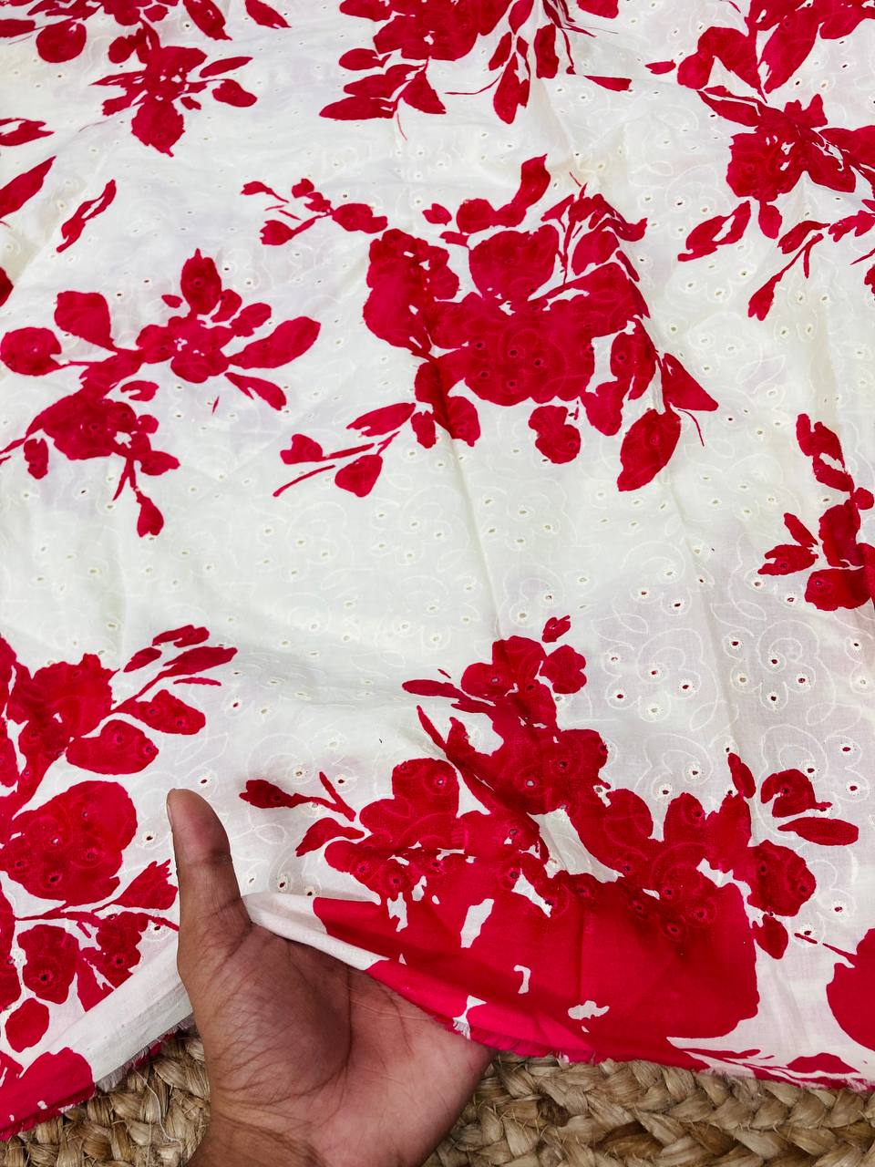 Cut Piece SALE- Premium Designer HAKUBA CHIKANKARI FABRICS IN SALE - Cut SIZE (3) METER