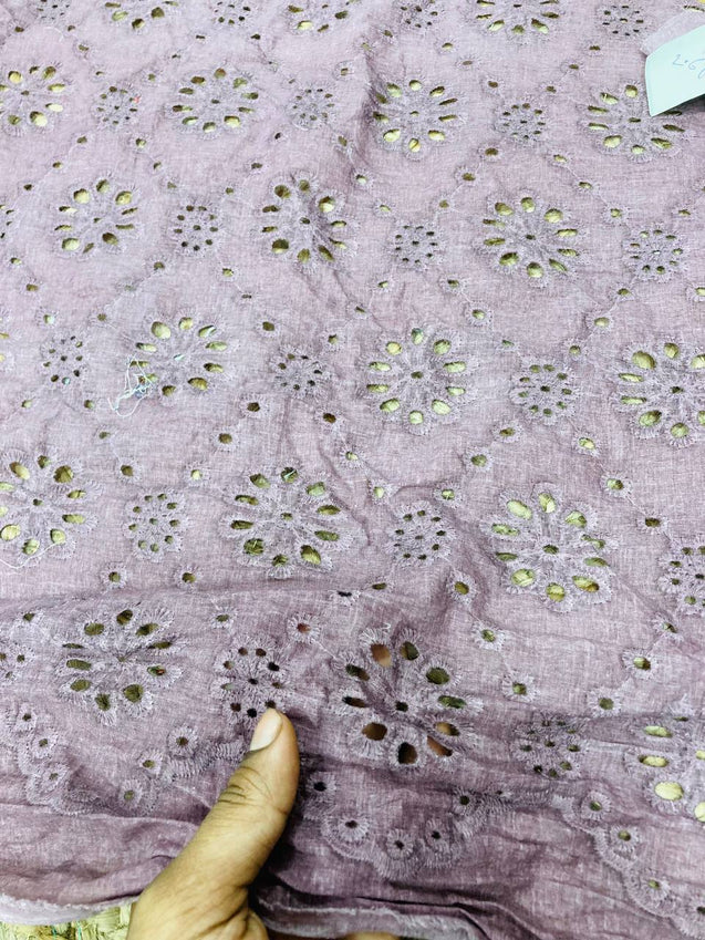 Cut Piece SALE- Premium Designer HAKUBA CHIKANKARI FABRICS IN SALE - Cut SIZE (2.60) METER