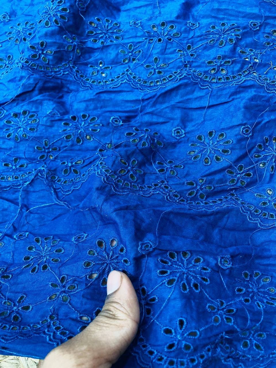 Cut Piece SALE- Premium Designer HAKUBA CHIKANKARI FABRICS IN SALE - Cut SIZE (2.70) METER