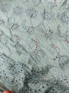 Cut Piece SALE- Premium Designer HAKUBA CHIKANKARI FABRICS IN SALE - Cut SIZE (1) METER