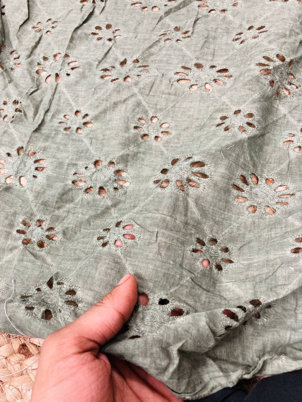 Cut Piece SALE- Premium Designer HAKUBA CHIKANKARI FABRICS IN SALE - Cut SIZE (1.85) METER