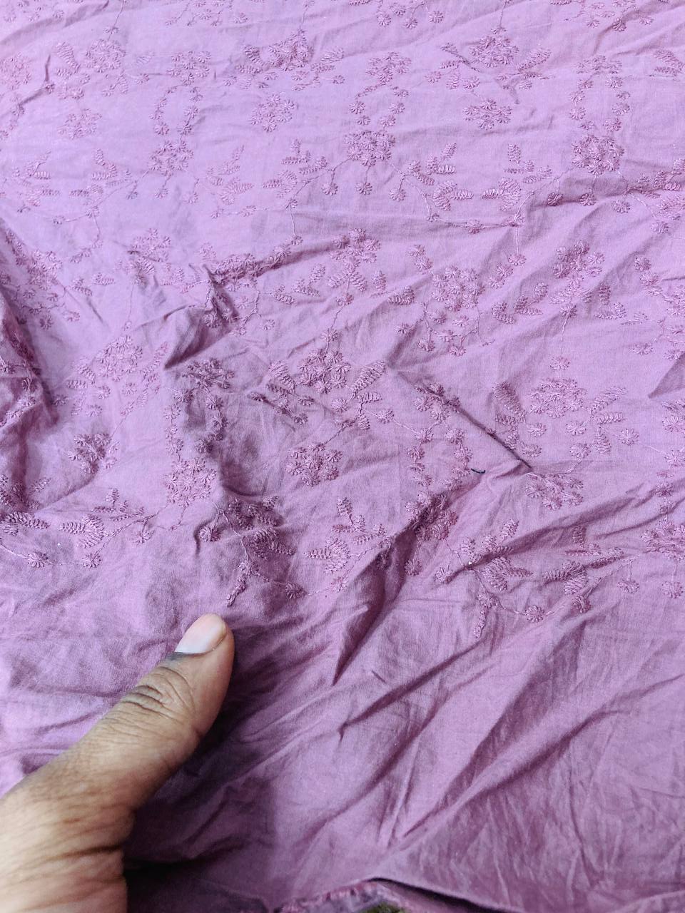 Cut Piece SALE- Premium Designer HAKUBA CHIKANKARI FABRICS IN SALE - Cut SIZE (2) METER