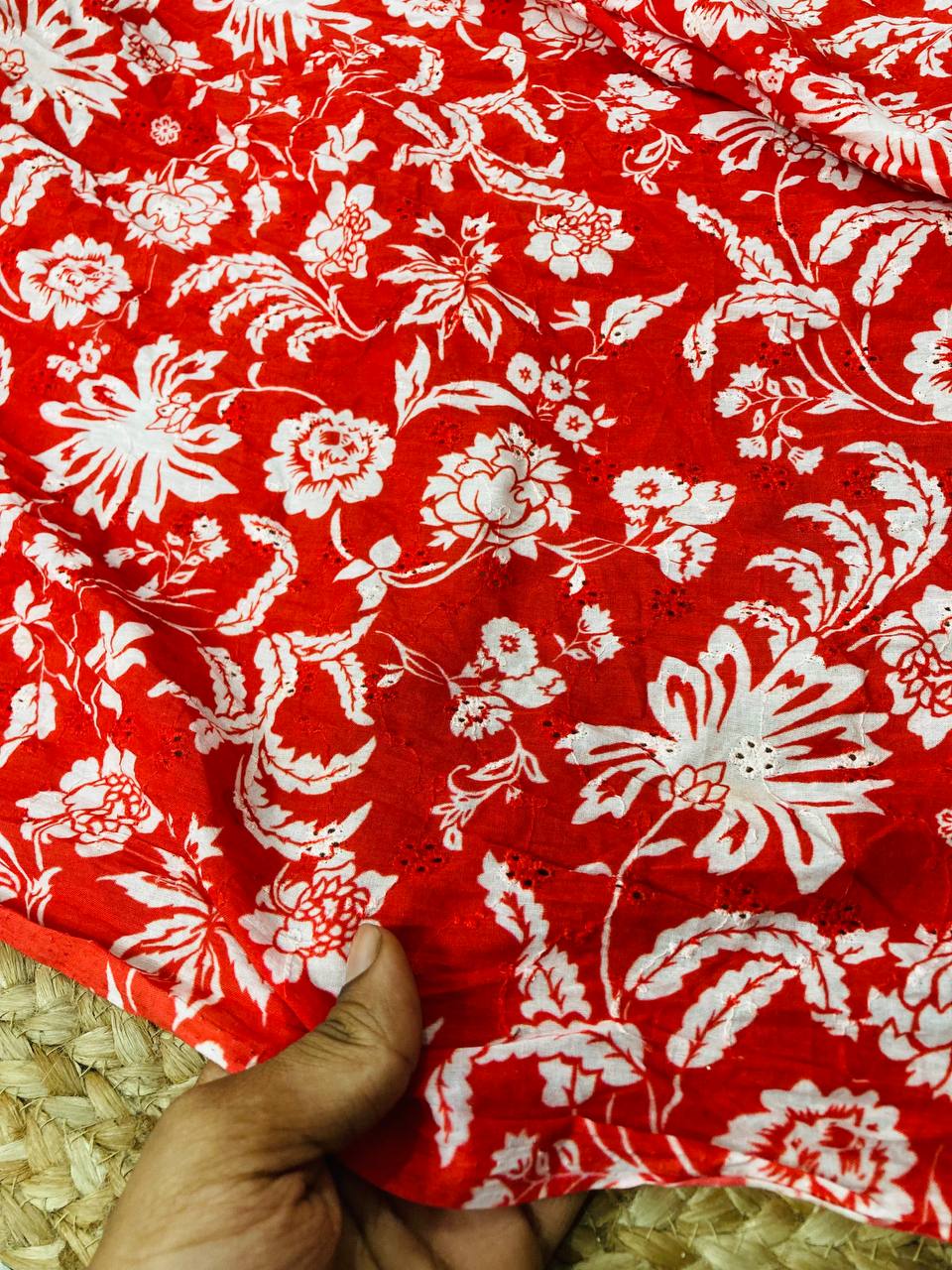Cut Piece SALE- Premium Designer HAKUBA CHIKANKARI FABRICS IN SALE - Cut SIZE (2.5) METER