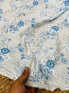 Cut Piece SALE- Premium Designer HAKUBA CHIKANKARI FABRICS IN SALE - Cut SIZE (1) METER