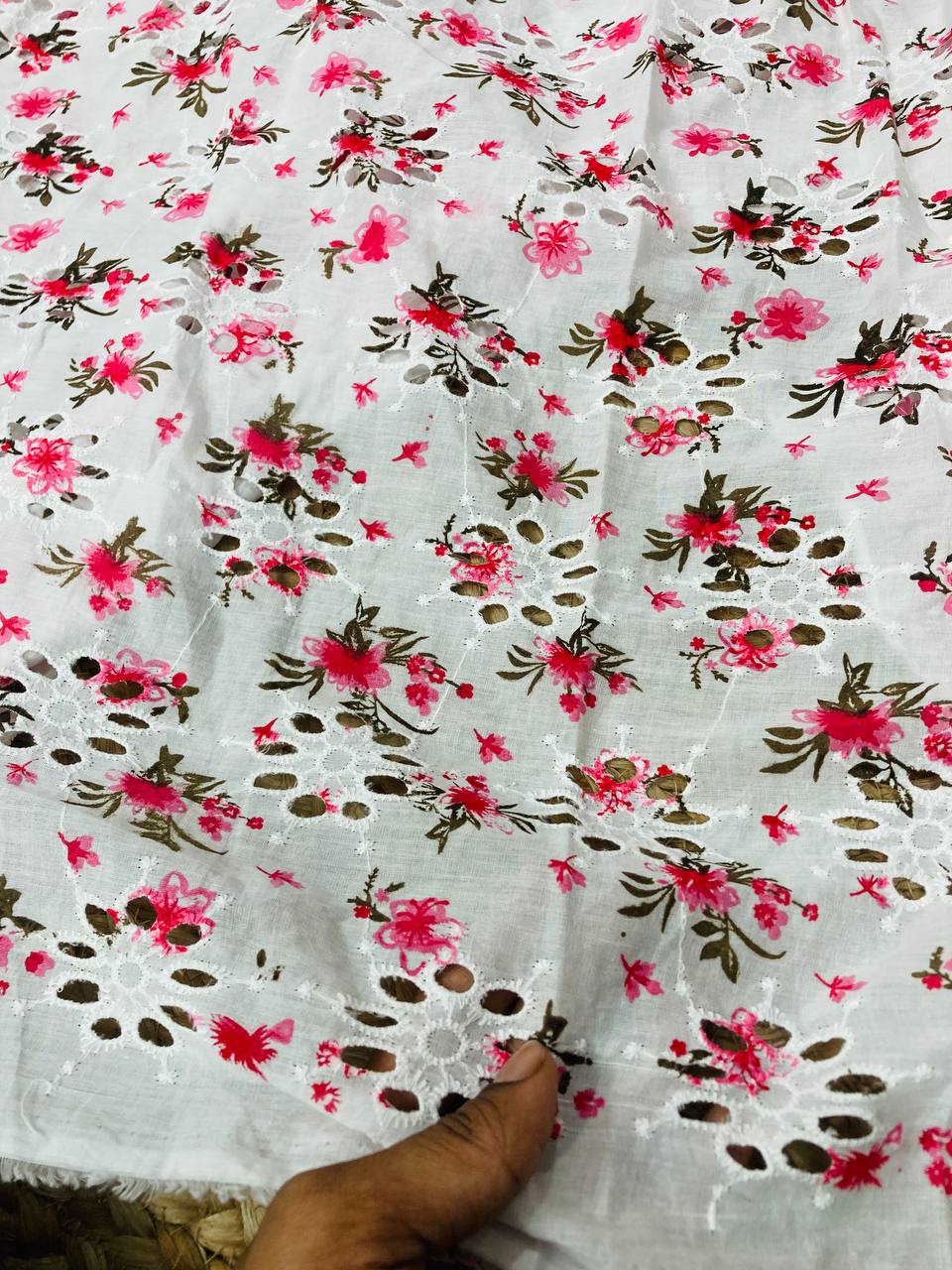 Cut Piece SALE- Premium Designer HAKUBA CHIKANKARI FABRICS IN SALE - Cut SIZE (5) METER