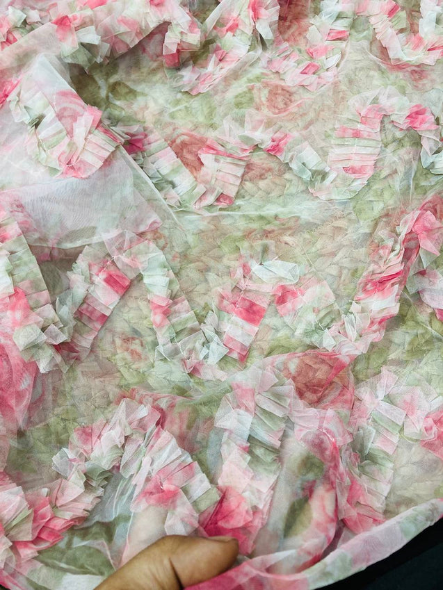 Cut Piece SALE- Premium Designer HAKUBA CHIKANKARI FABRICS IN SALE - Cut SIZE (5.75) METER