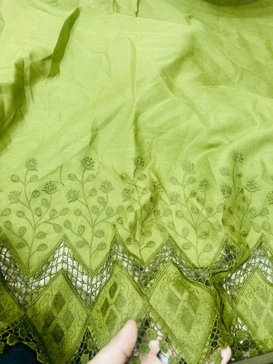 Cut Piece SALE- Premium Designer HAKUBA CHIKANKARI FABRICS IN SALE - Cut SIZE (6) METER