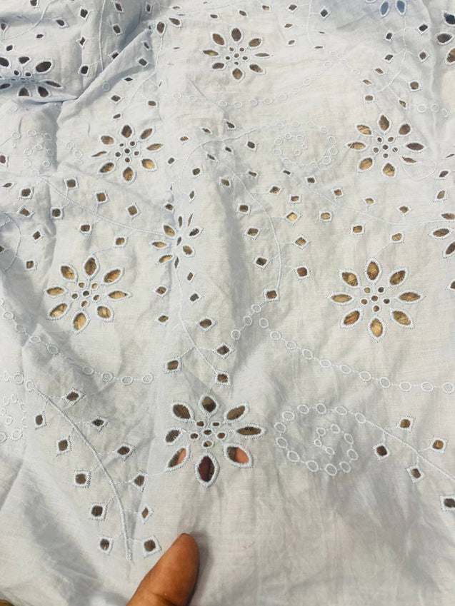 Cut Piece SALE- Premium Designer HAKUBA CHIKANKARI FABRICS IN SALE - Cut SIZE (4.40) METER