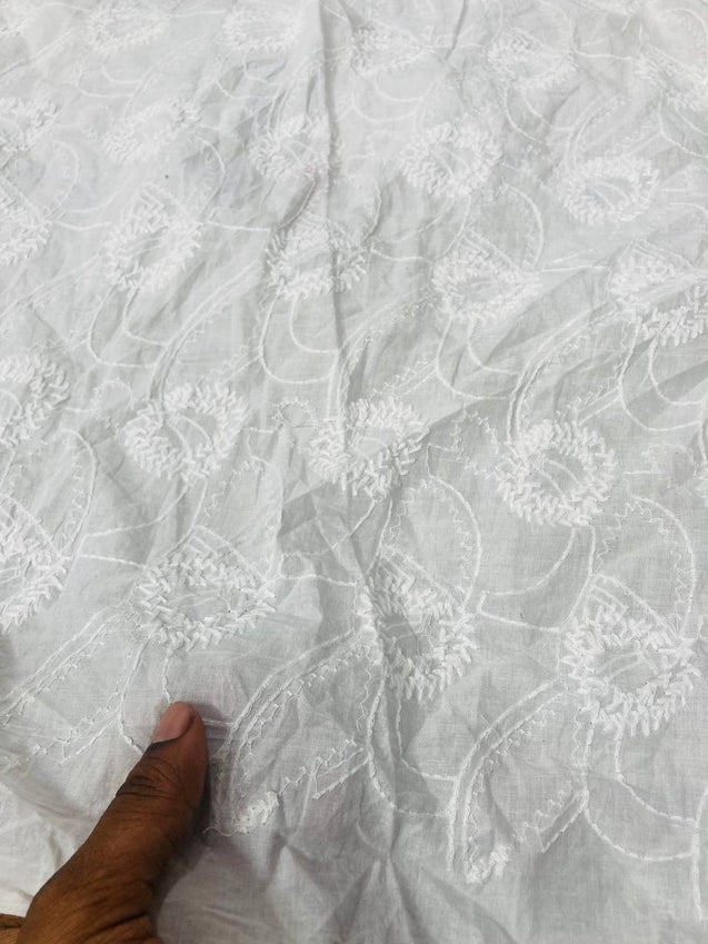 Cut Piece SALE- Premium Designer HAKUBA CHIKANKARI FABRICS IN SALE - Cut SIZE (5) METER