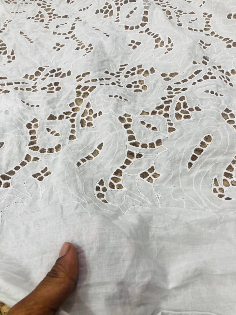 Cut Piece SALE- Premium Designer HAKUBA CHIKANKARI FABRICS IN SALE - Cut SIZE (1.60) METER