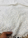 Cut Piece SALE- Premium Designer HAKUBA CHIKANKARI FABRICS IN SALE - Cut SIZE (1) METER