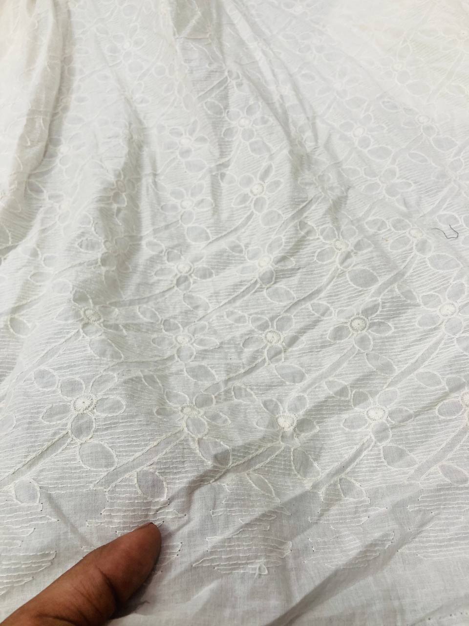 Cut Piece SALE- Premium Designer HAKUBA CHIKANKARI FABRICS IN SALE - Cut SIZE (4.30) METER