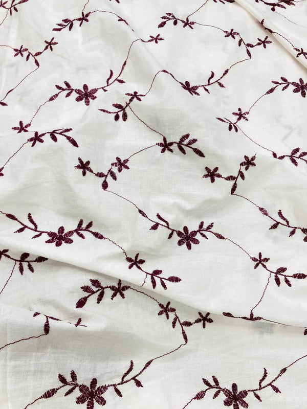 Most Premium Pure Fine Thread Embroidery Cotton FABRIC (Big WIDTH!!)