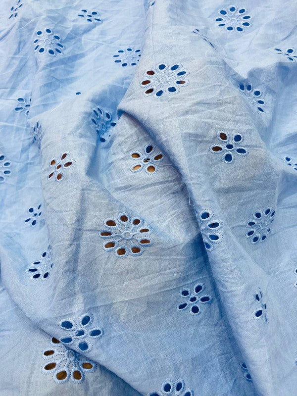 Most Premium Pure Cotton Hakuba Chikankari FABRIC (Big WIDTH!!)