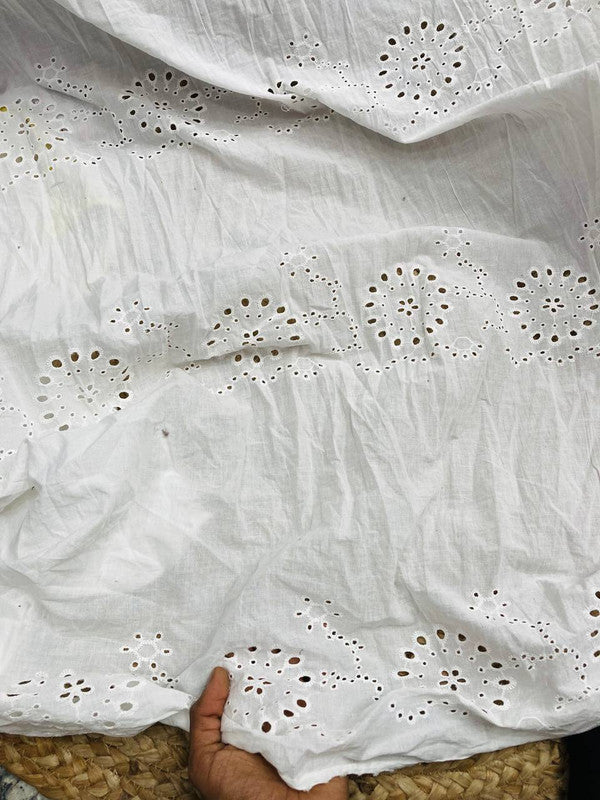 Cut Piece SALE- Premium Designer HAKUBA CHIKANKARI FABRICS IN SALE - Cut SIZE (2.30) METER