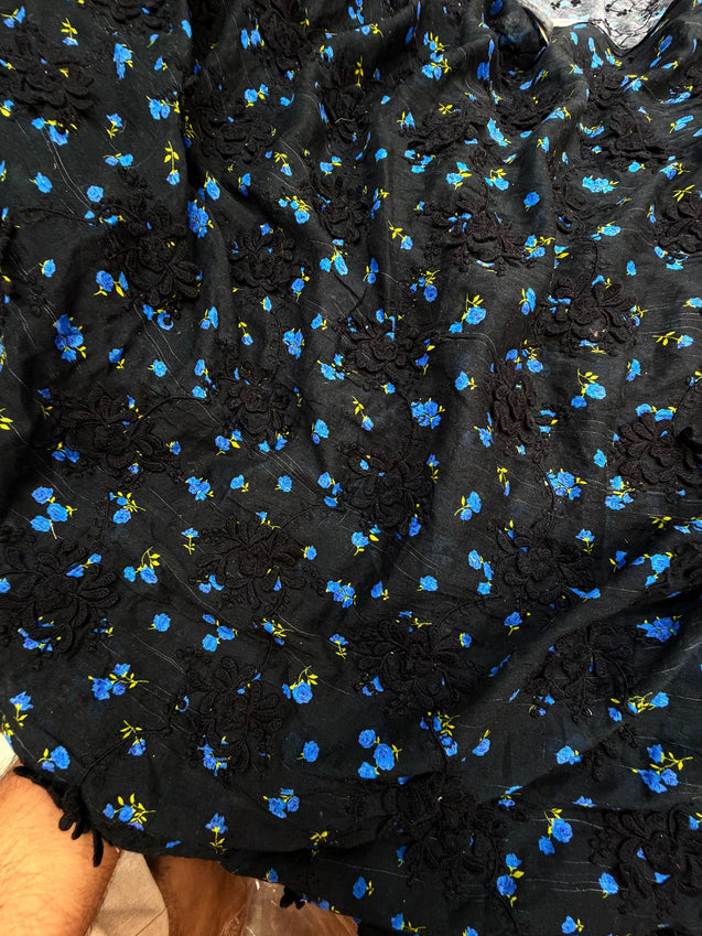 Most Premium Pure Cotton 3D Work PRINTED FABRIC