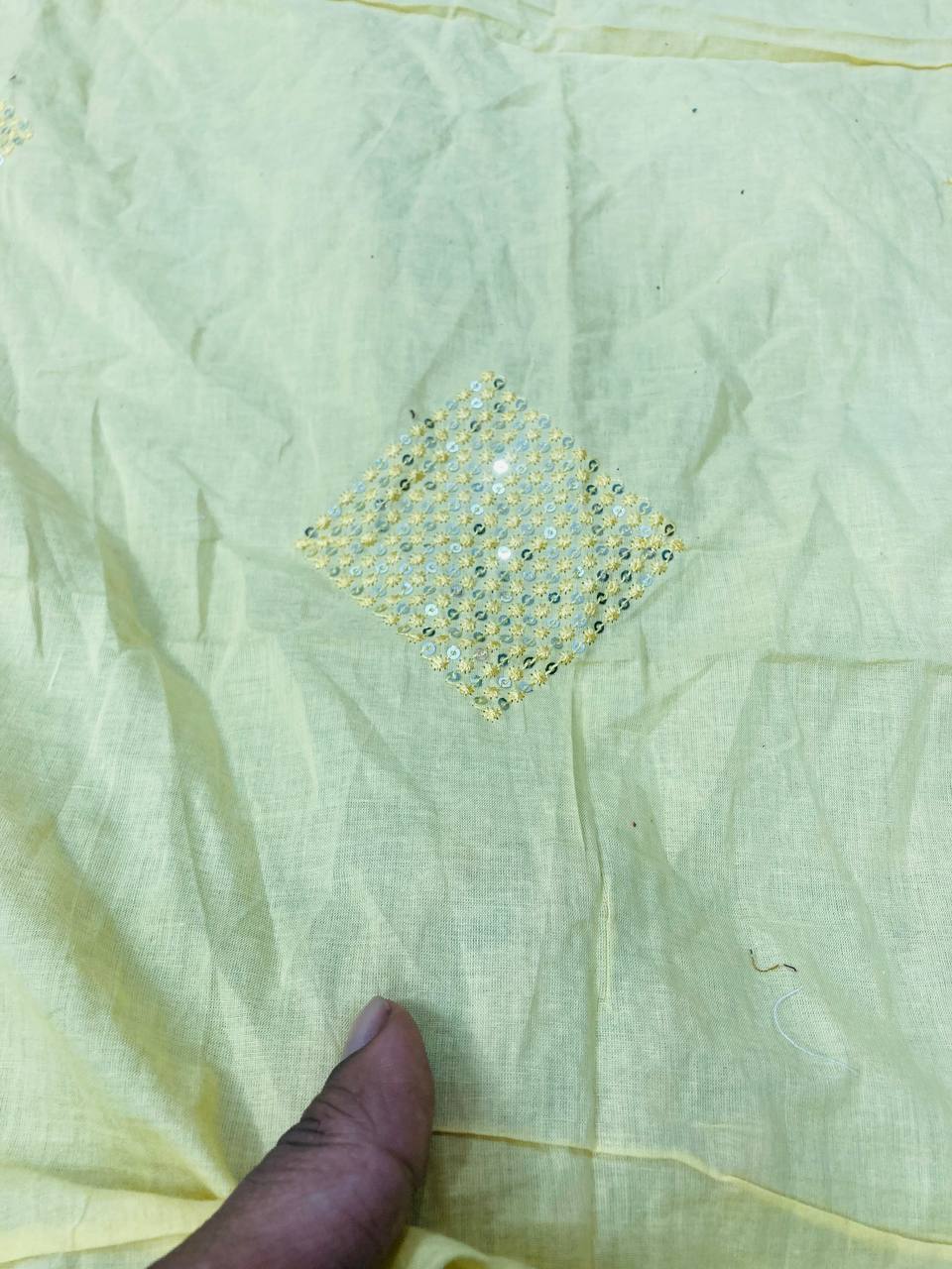 Cut Piece SALE- Premium Designer HAKUBA CHIKANKARI FABRICS IN SALE - Cut SIZE (1.5) METER