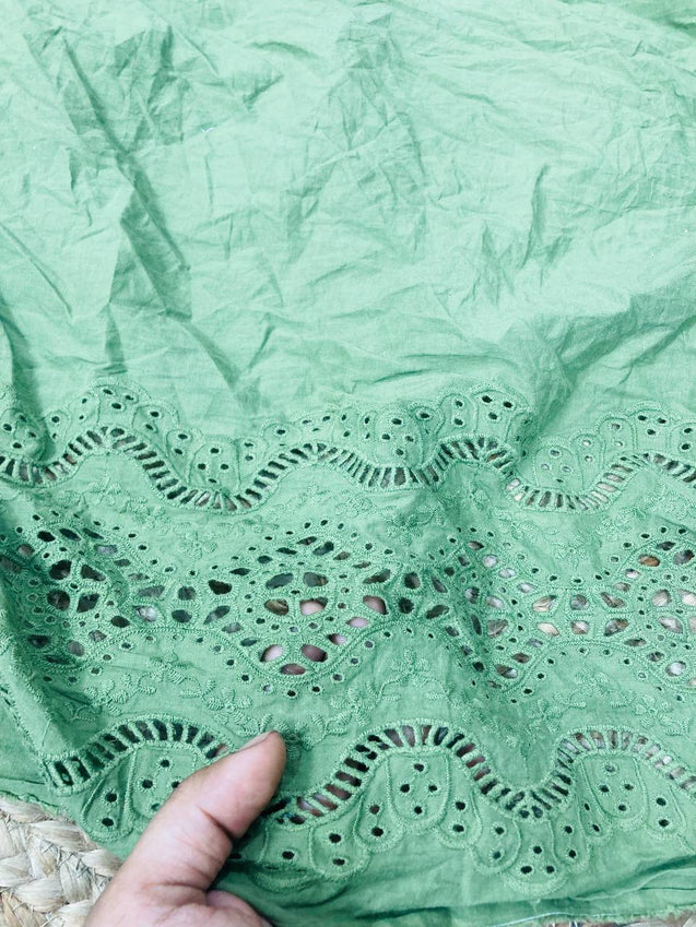 Cut Piece SALE- Premium Designer HAKUBA CHIKANKARI FABRICS IN SALE - Cut SIZE (2.5) METER