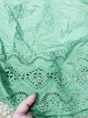 Cut Piece SALE- Premium Designer HAKUBA CHIKANKARI FABRICS IN SALE - Cut SIZE (2.5) METER