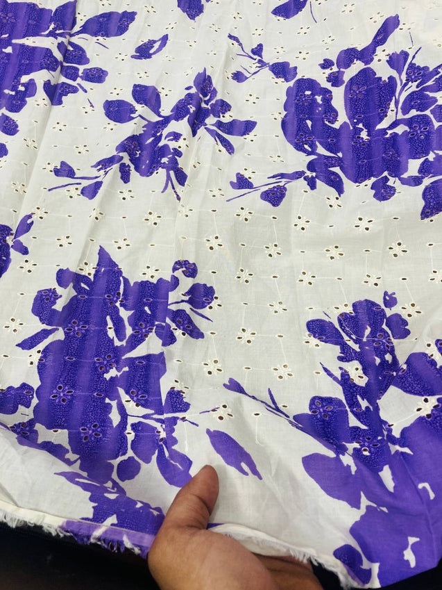 Cut Piece SALE- Premium Designer HAKUBA CHIKANKARI FABRICS IN SALE - Cut SIZE (3) METER
