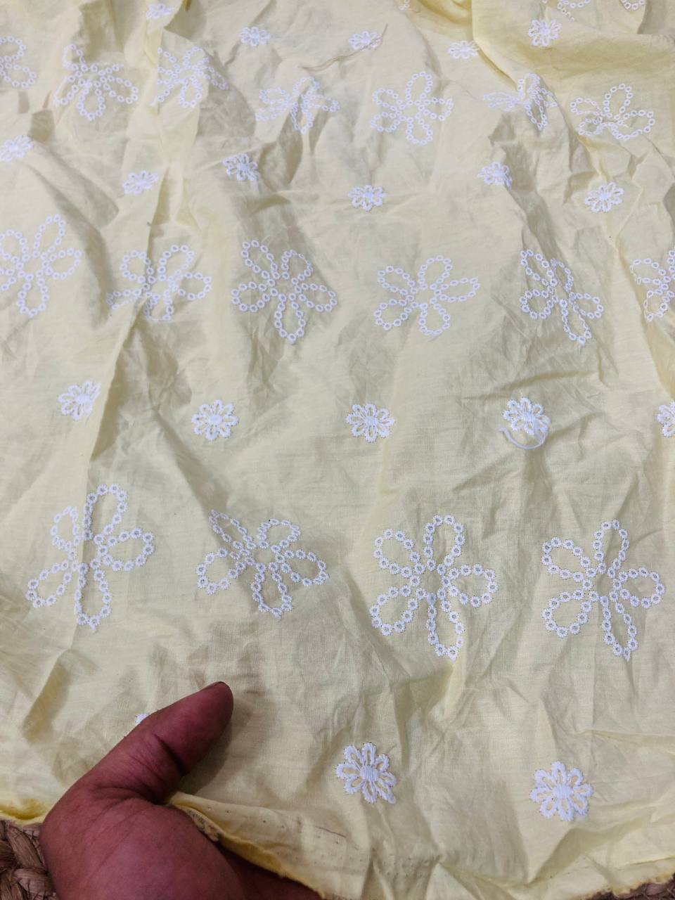 Cut Piece SALE- Premium Designer HAKUBA CHIKANKARI FABRICS IN SALE - Cut SIZE (2.30) METER