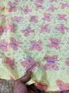 Cut Piece SALE- Premium Designer HAKUBA CHIKANKARI FABRICS IN SALE - Cut SIZE (2) METER