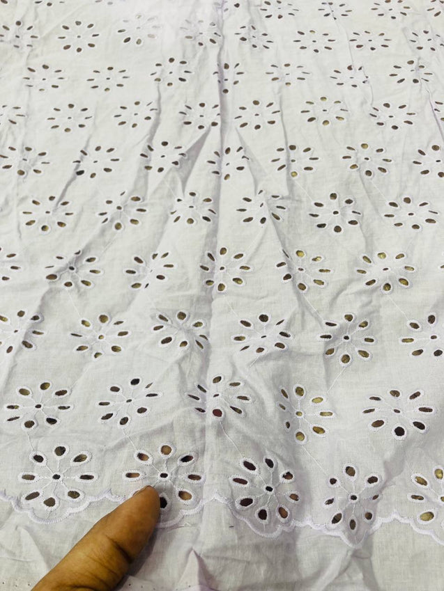 Cut Piece SALE- Premium Designer HAKUBA CHIKANKARI FABRICS IN SALE - Cut SIZE (2) METER