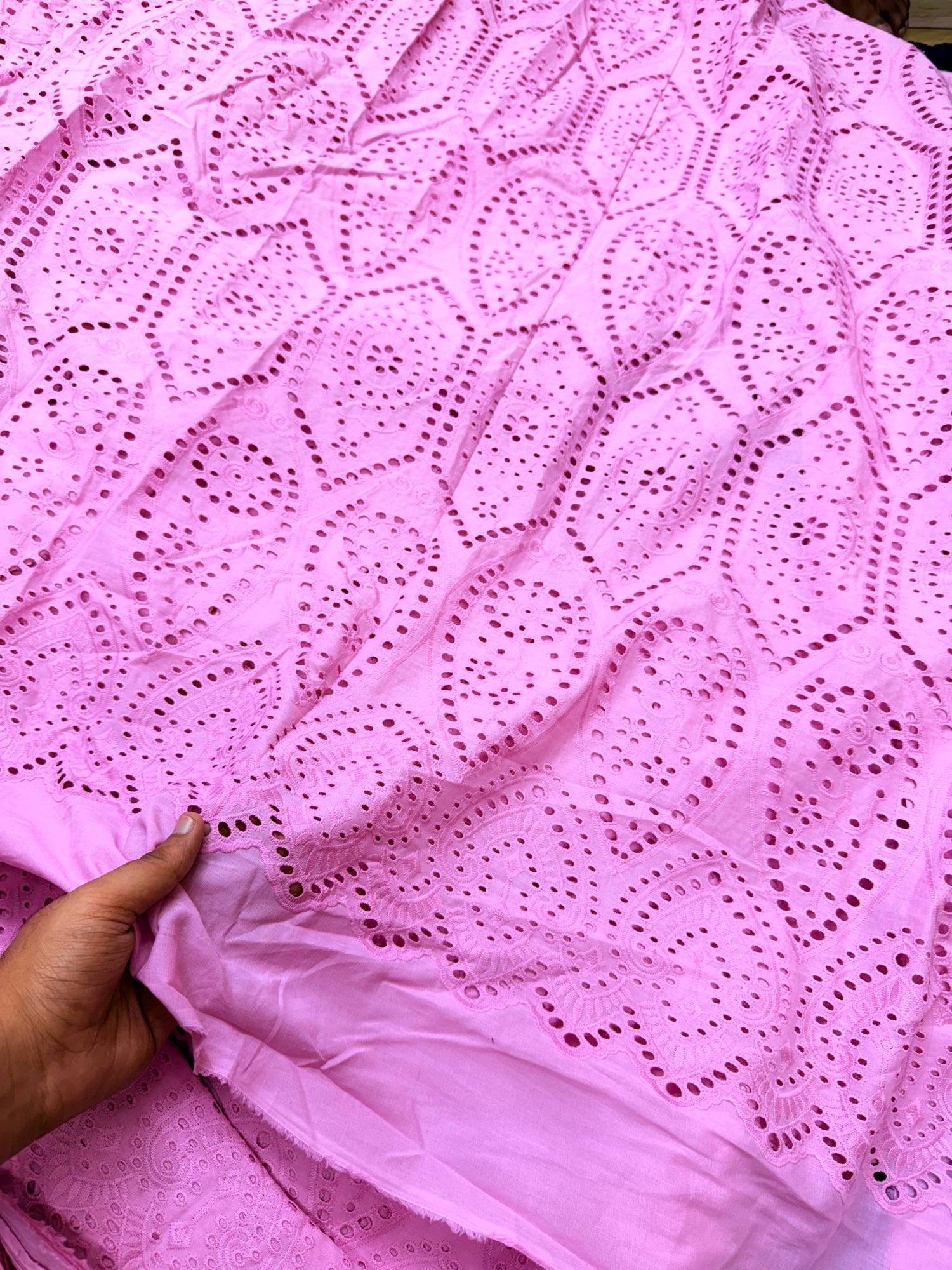 Most Premium Pure Cotton Hakuba Chikankari Fabric (Big WIDTH!!)