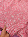 Most Premium Pure Fine Thread Embroidery On Checks Cotton FABRIC (Big WIDTH!!)