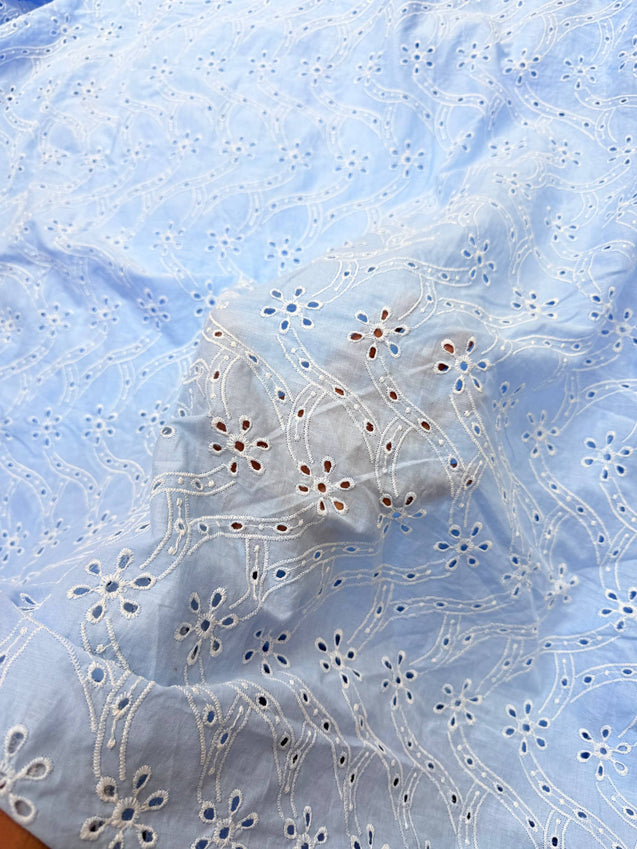 Most Premium Pure Cotton Hakuba Chikankari Fabric (Big WIDTH!!)