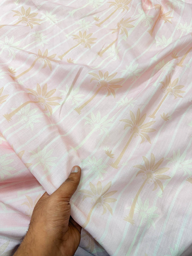 Most Premium BRANDED Pure LINEN Cotton PRINTED FABRIC (Big WIDTH!!)