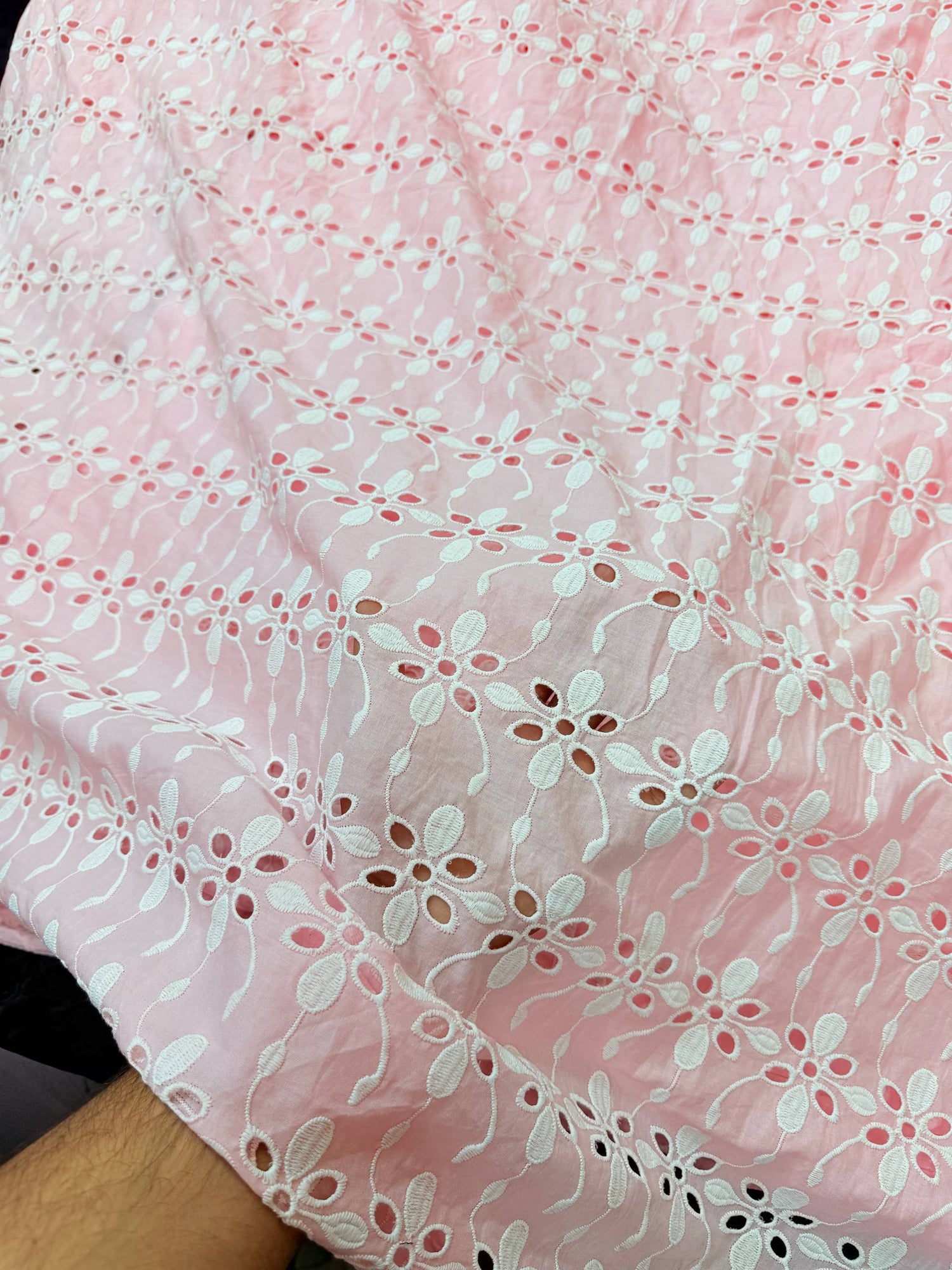 Most Premium Pure Cotton Hakuba Chikankari Fabric (Big WIDTH!!)